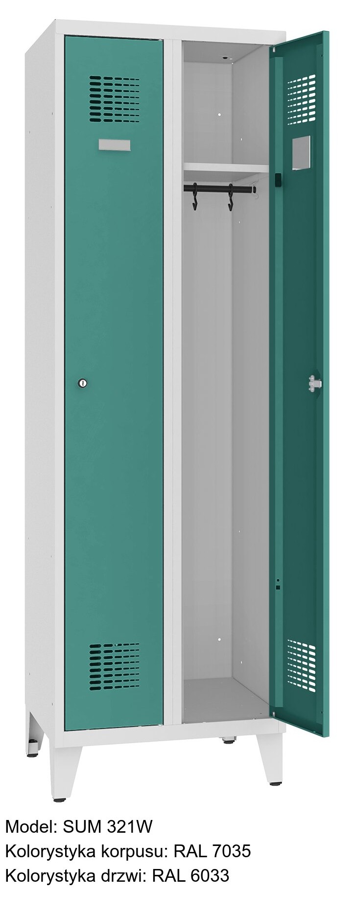 Szafy ubraniowe typu Sum W na nóżkach